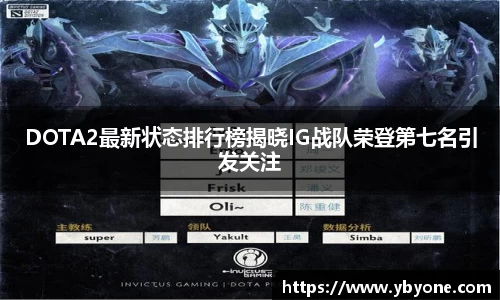 DOTA2最新状态排行榜揭晓IG战队荣登第七名引发关注
